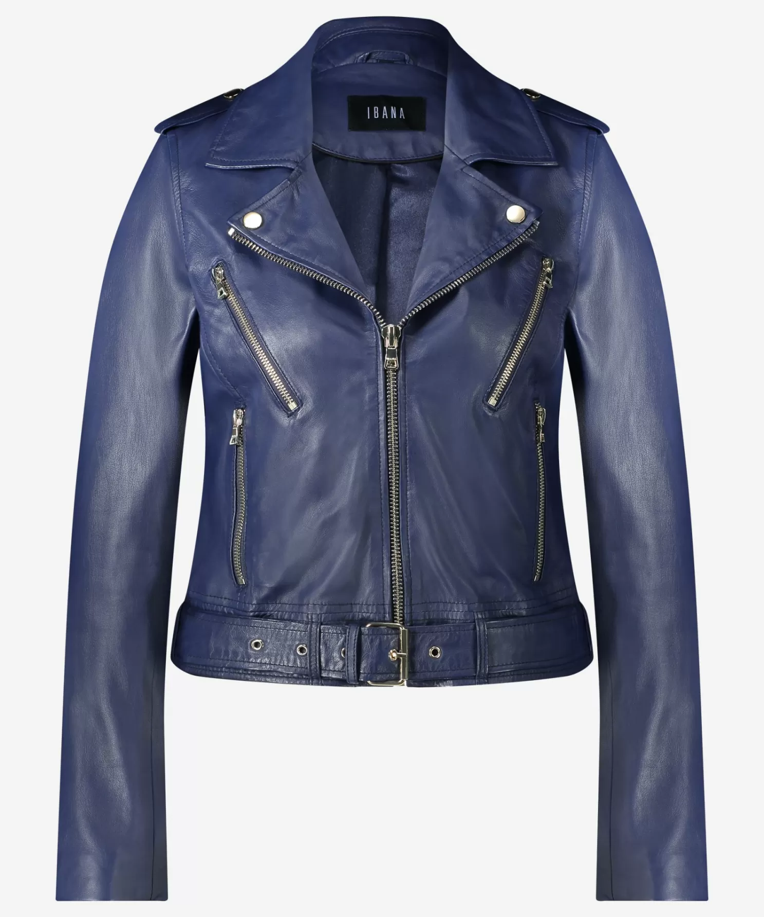 IBANA Leren Jassen-Moss Marine Blue