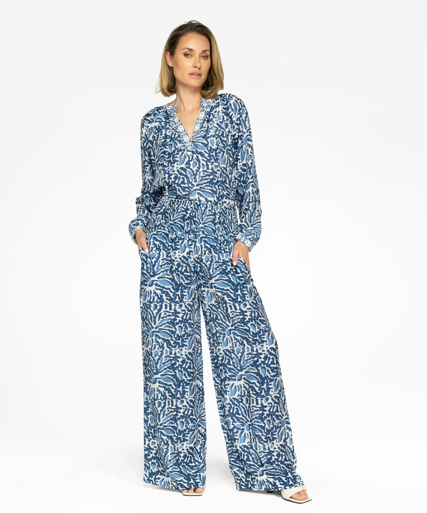 IBANA Zwangerschap Stijlen-Paulon Airy Blue Blossom