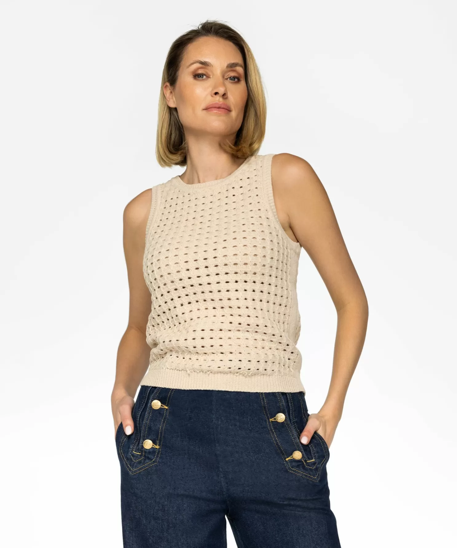 IBANA Non Leather-Tessel Antique White